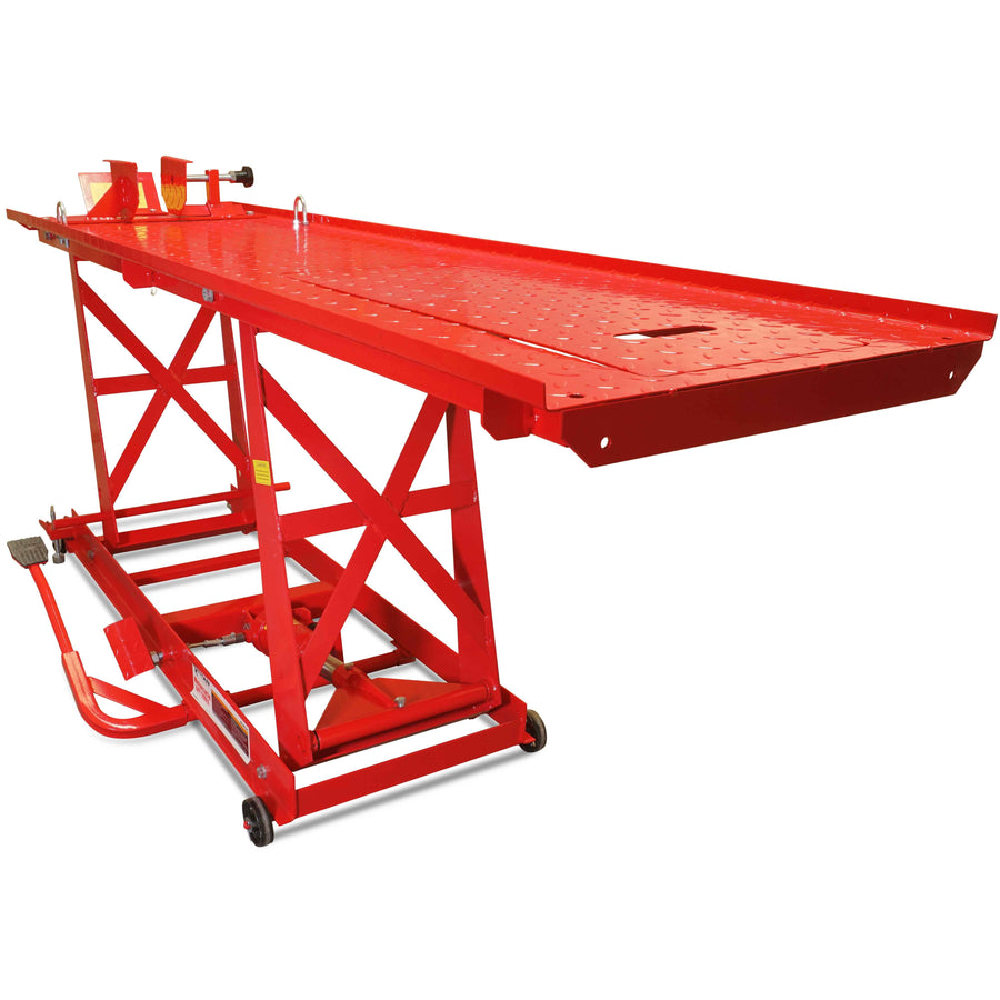 1.000 lb Hydraulic Motorcycle Lift Table Extra Long Heavy Duty
