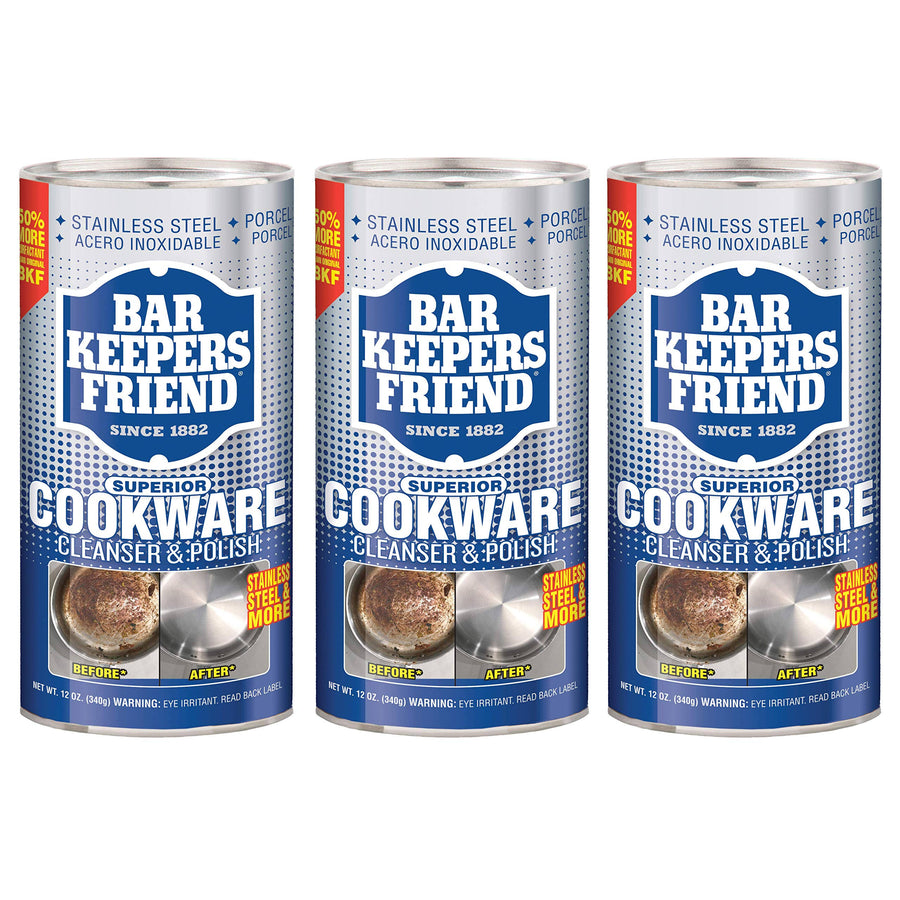 (3 Pack) Bar Keepers Friend Cookware and Sink Cleaner - 12 oz. Each